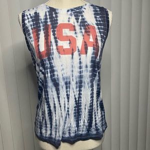 Lol Vintage USA tie dye loose tank top